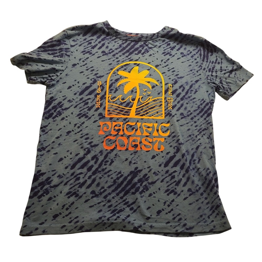 Sonoma Boys Pacific Coast Graphic Tee Blue Tiger Stripe Size L 14/16 T-shirt